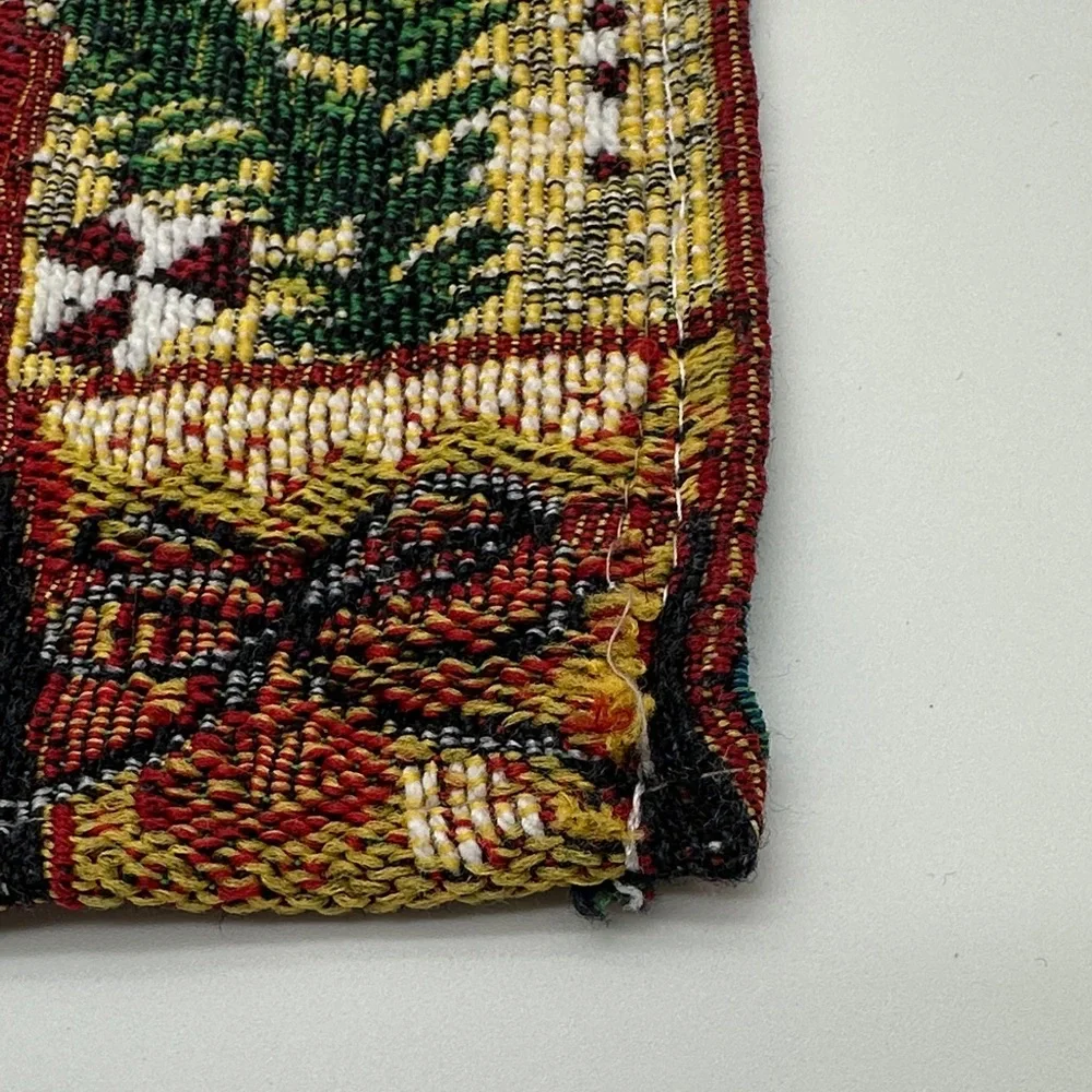 Santa Claus Holiday Tapestry Placemats in Red and Gold - Set of 4